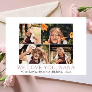Tarjeta Festiva Día de la Madre de la abuela minimalista nana 4 Fo