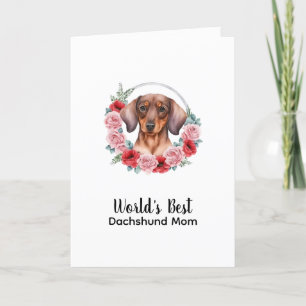 Tarjeta Festiva Día de la Madre de la Mascota Dachshund
