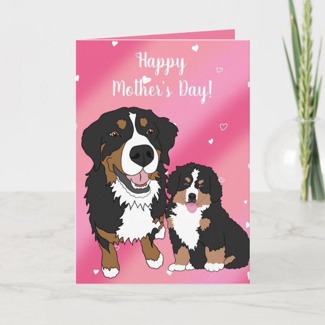 Tarjeta Festiva Día de la Madre de los Perros de Montaña (Anverso)