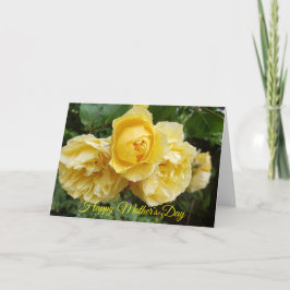 Tarjeta Festiva Día de la Madre de Rosas Amarillas