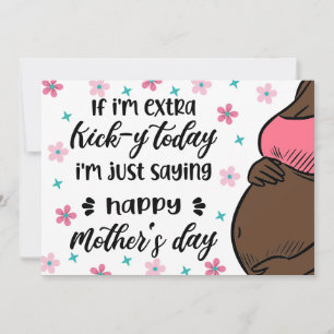 Tarjeta Festiva Dia de la madre divertida del bebé de la madre par