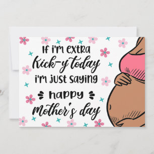 Tarjeta Festiva Dia de la madre divertida del bebé de la madre par