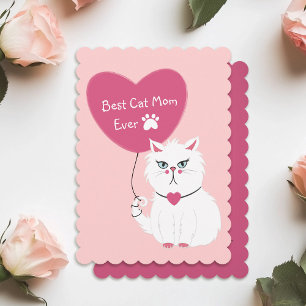Tarjeta Festiva Día de la Madre divertidísima Mejor Mamá de Gatos