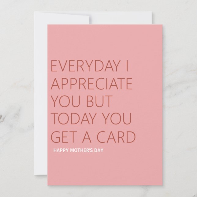 Tarjeta Festiva Día de la Madre divertido (Anverso)