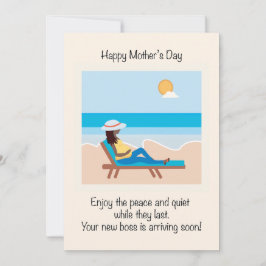 Tarjeta Festiva Día de la madre esperada - Mujer negra