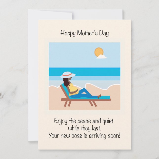 Tarjeta Festiva Día de la Madre Esperanzada - Mujer Negra (Anverso)