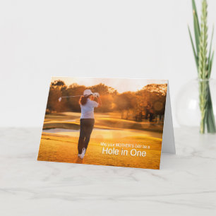 Tarjeta Festiva Día de la Madre Golfista Tema de Golf Deportes
