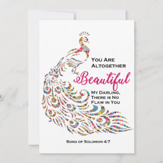 Tarjeta Festiva Día de la Madre, Hermoso, Cantar de Salomón, Pavo 