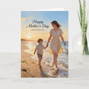 Tarjeta Festiva Día de la Madre Madre e Hijo