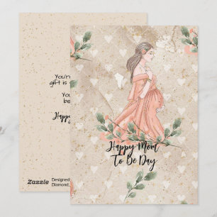 Tarjeta Festiva Día de la Madre Mamá en camino Bronceado