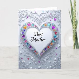 Tarjeta Festiva Día de la madre, Mejor Mamá, Mejor madre, Feliz Dí