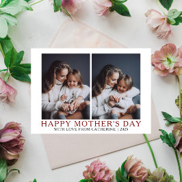 Tarjeta Festiva Día de la Madre minimalista moderno 2 foto