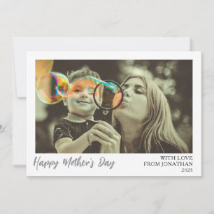 Tarjeta Festiva Día de la Madre moderno elegante minimalista 1 fot
