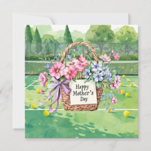 Tarjeta Festiva Día de la Madre para tenista