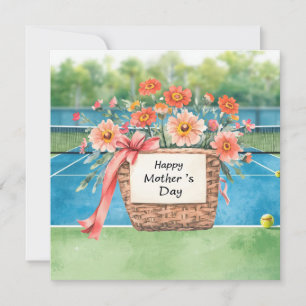 Tarjeta Festiva Día de la Madre para tenista