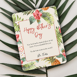 Tarjeta Festiva Día de la Madre Patrón Tropical Plano
