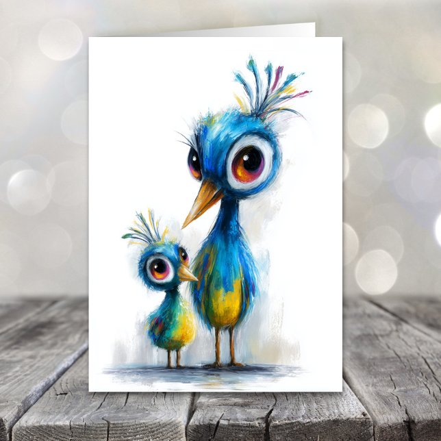 Tarjeta Festiva Día de la Madre Pavo Real Divertido (Subido por el creador)