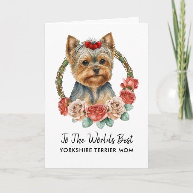 Tarjeta Festiva Día de la Madre personalizado de mamá de Yorkshire (Anverso)