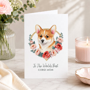 Tarjeta Festiva Día de la Madre personalizado para mamá de perro C