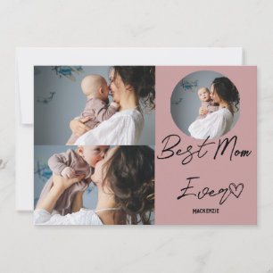 Tarjeta Festiva Día de la Madre personalizado, tres regalos de col