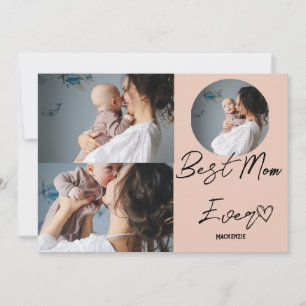 Tarjeta Festiva Día de la Madre personalizado, tres regalos de col