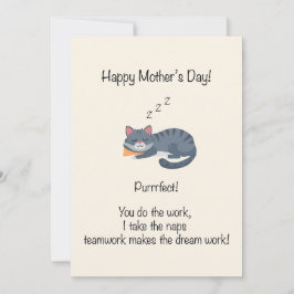Tarjeta Festiva Día de la Madre Purrrfecto