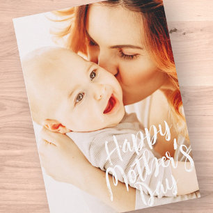 Tarjeta Festiva Día de la Madre Simple Moderno Foto Personalizada