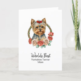 Tarjeta Festiva Día de la Madre Terrier Personalizado Perro Mom Yo