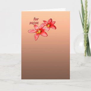 Tarjeta Festiva Día de la Madre - Tulipanes para Mamá - Ilustració