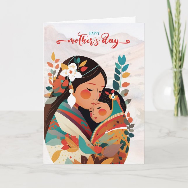 Tarjeta Festiva Día de la Madre y el Niño Indignos (Anverso)