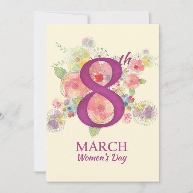 Tarjeta Festiva Día de la mujer (Anverso)