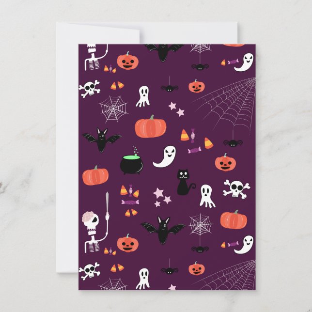 Tarjeta Festiva Día de las Brujas (Anverso)