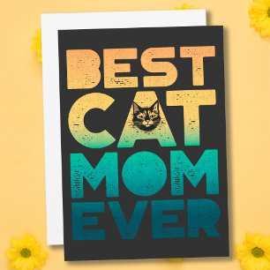 Tarjeta Festiva Día de las Madres Atardecer Retro Vintage Mejor Ma