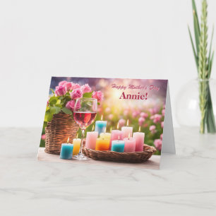 Tarjeta Festiva Día de las Madres Nombre Personalizado Cualquier N