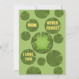 Tarjeta Festiva Día de las Madres Rana Divertida Mamá Te Quiero