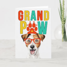 Tarjeta Festiva Día de los Abuelos de GrandDOG de Jack Russell