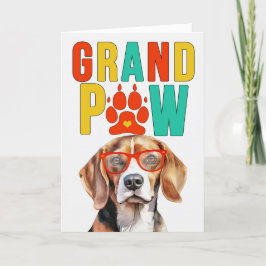 Tarjeta Festiva Día de los abuelos del GrandDOG Beagle