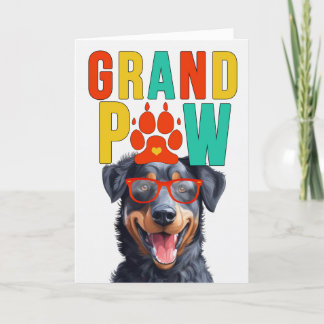 Tarjeta Festiva Día de los abuelos del GrandDOG Beauceron
