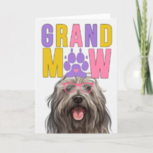 Tarjeta Festiva Día de los abuelos del GrandDOG Bergamasco