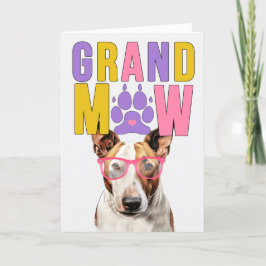 Tarjeta Festiva Día de los abuelos del GrandDOG Bull Terrier de Gr