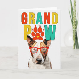 Tarjeta Festiva Día de los abuelos del GrandDOG Bull Terrier de Gr
