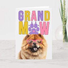 Tarjeta Festiva Día de los abuelos del GrandDOG Chow Chow