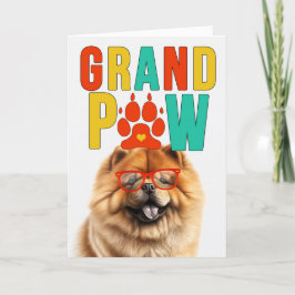 Tarjeta Festiva Día de los abuelos del GrandDOG Chow Chow Dog