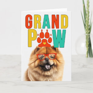 Tarjeta Festiva Día de los abuelos del GrandDOG Chow Chow Dog