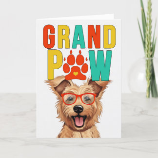 Tarjeta Festiva Día de los abuelos del GrandDOG de Berger Picard