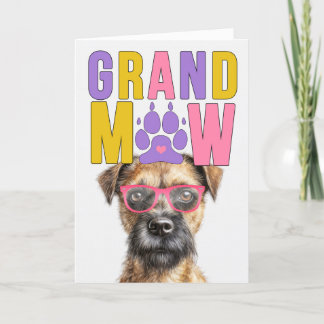 Tarjeta Festiva Día de los abuelos del GrandDOG de GrandMAW Border