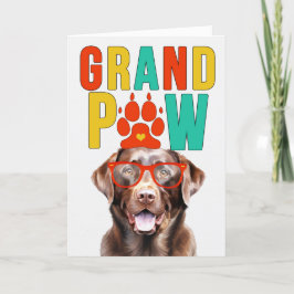Tarjeta Festiva Día de los abuelos del GrandDOG de GrandPAW Chocol