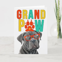 Tarjeta Festiva Día de los abuelos del GrandDOG de GranPAW Cane Co