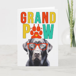 Tarjeta Festiva Día de los abuelos del GrandDOG de Labrador Negro 