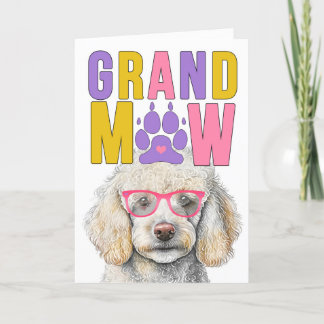 Tarjeta Festiva Día de los abuelos del GrandDOG de manicomio blanc